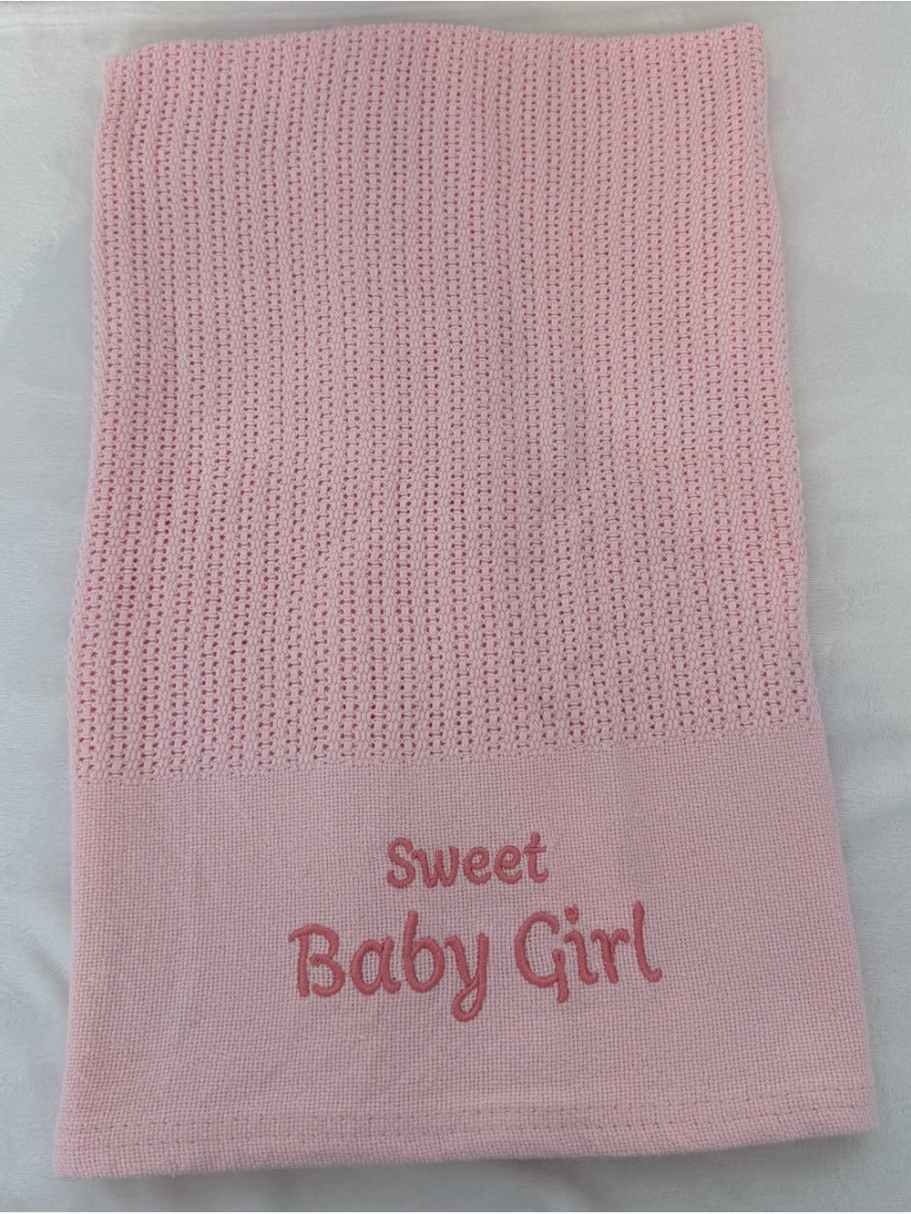 Little Me Pink 'Sweet Baby Girl' Knit Baby Blanket
